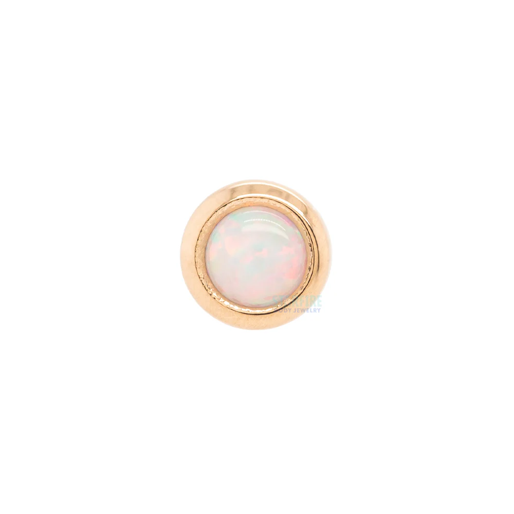 threadless: 2mm Round Opal Pin in Gold Cup - Image 4