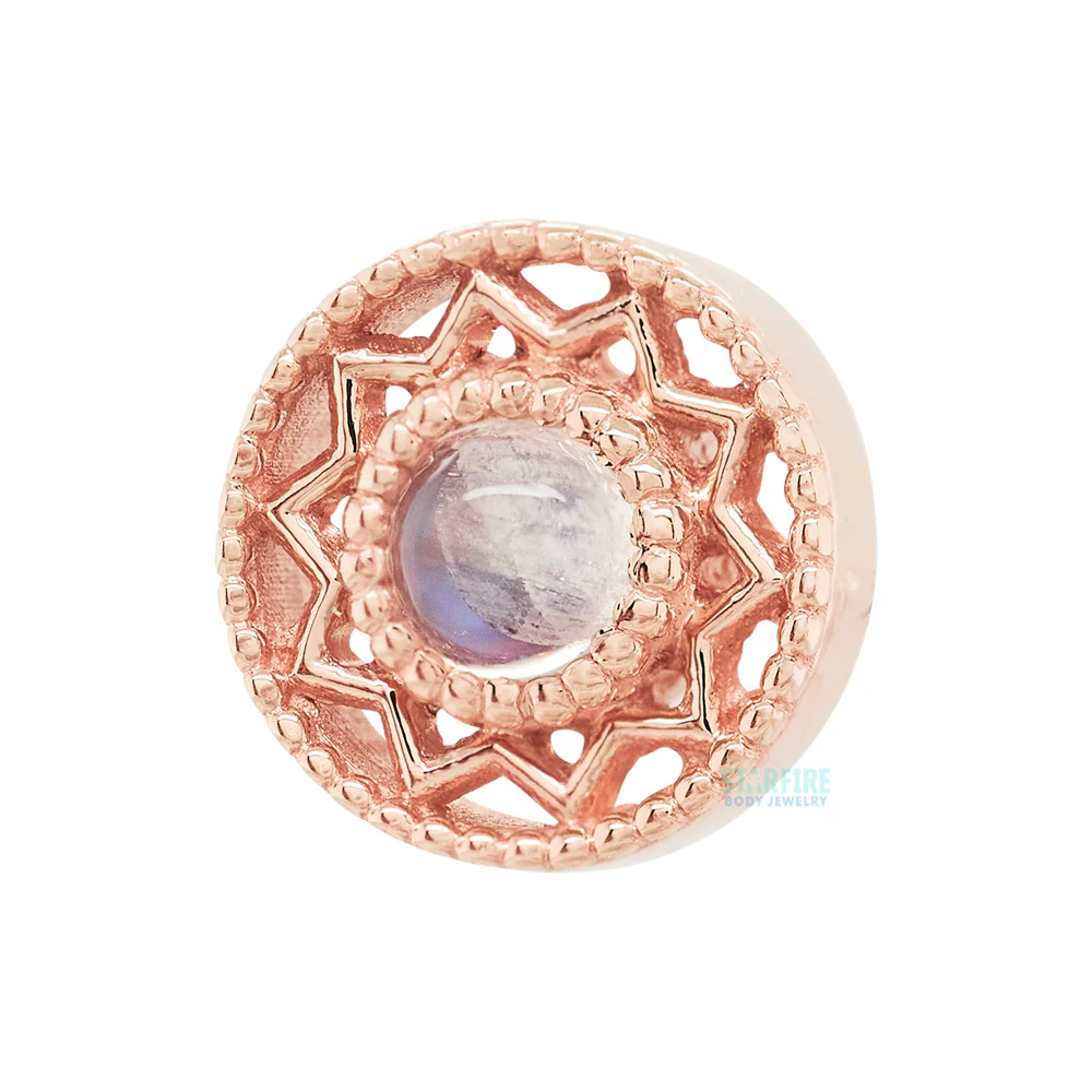 threadless: "Bandera" Pin in Gold with Rainbow Moonstone
