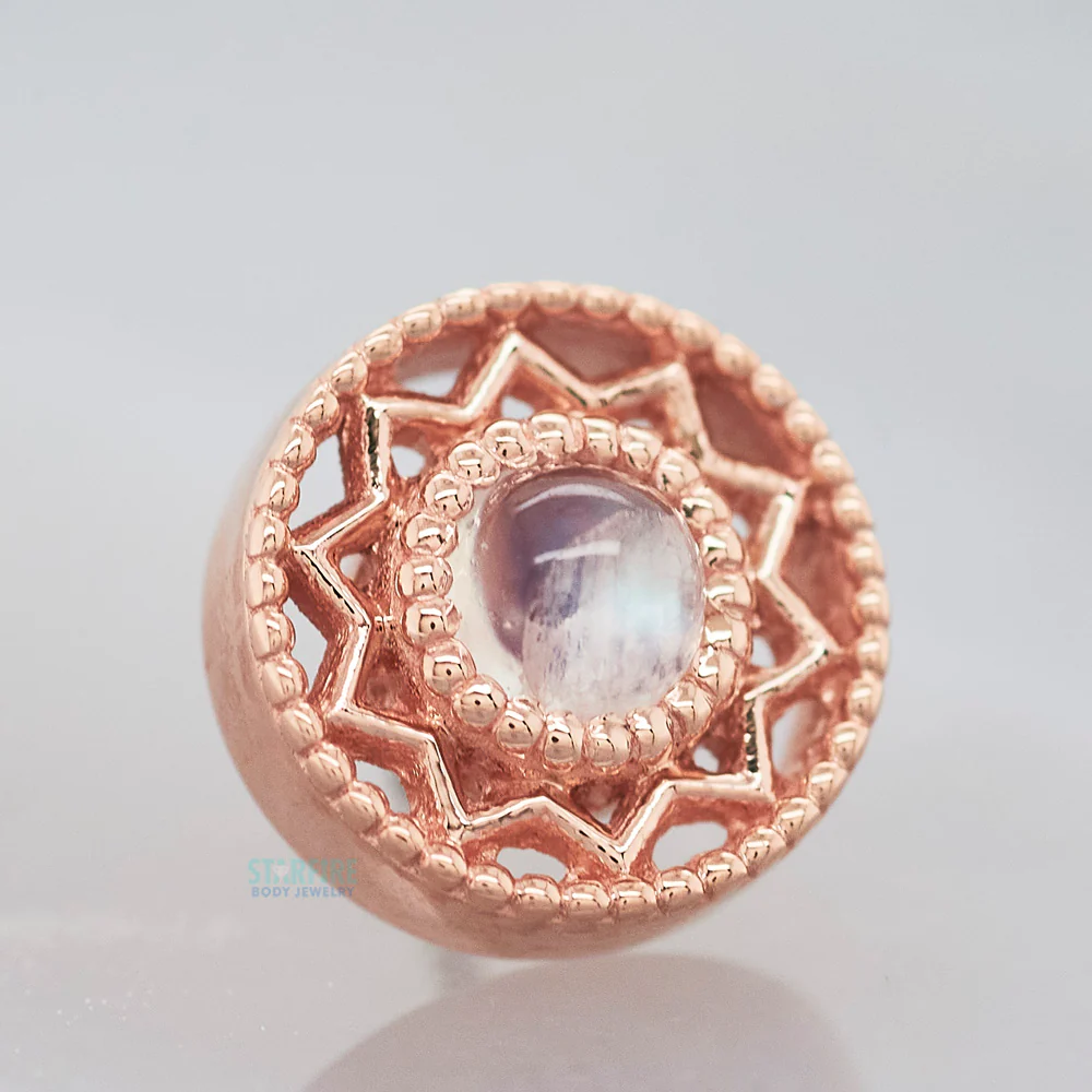 threadless: "Bandera" Pin in Gold with Rainbow Moonstone - Image 2