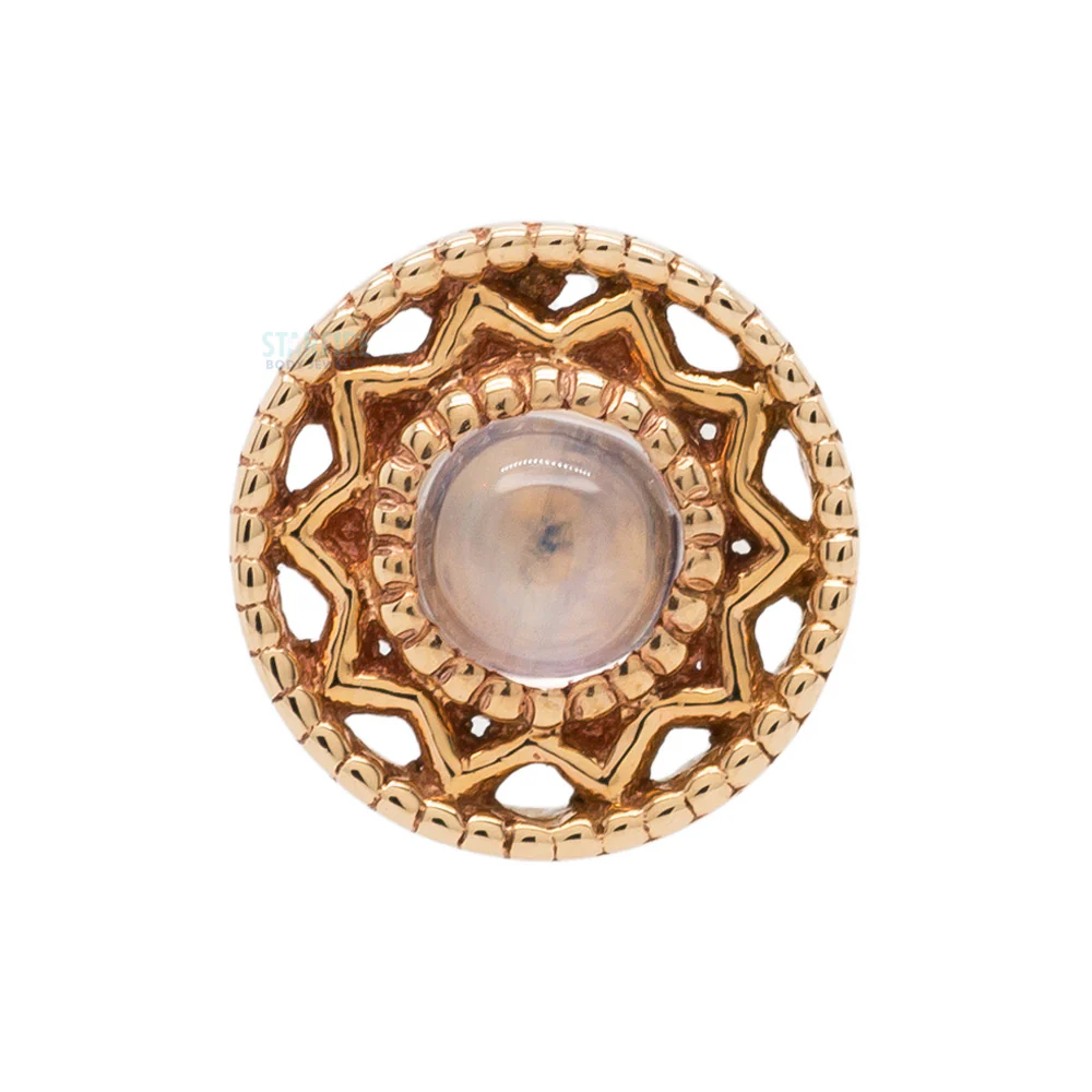 threadless: "Bandera" Pin in Gold with Rainbow Moonstone - Image 3