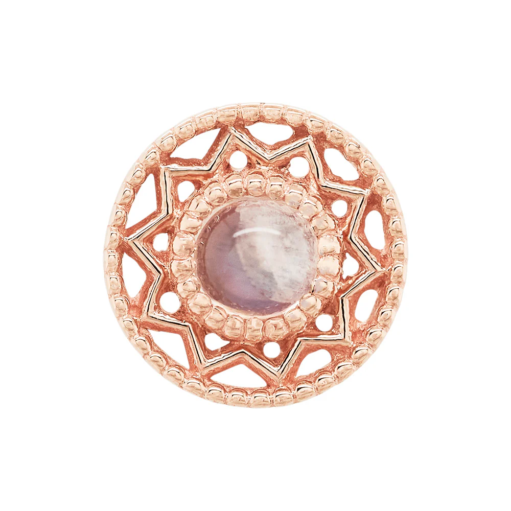 threadless: "Bandera" Pin in Gold with Rainbow Moonstone - Image 4