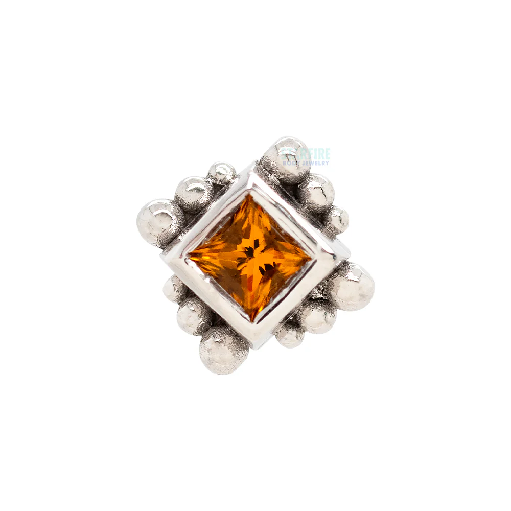 threadless: Beaded Princess Pin in Gold with Citrine - Image 3