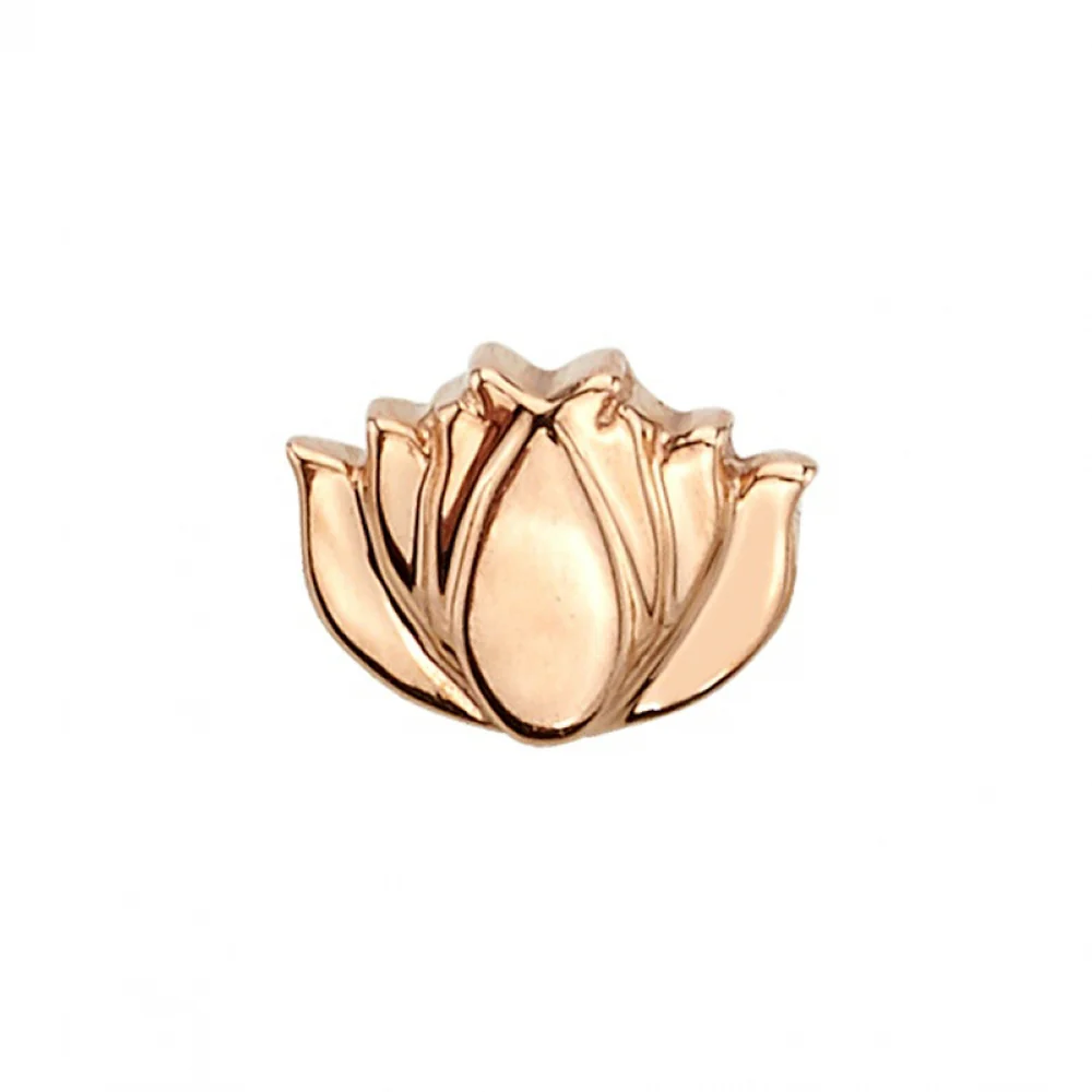 threadless: Flat Lotus Pin in Gold & Platinum
