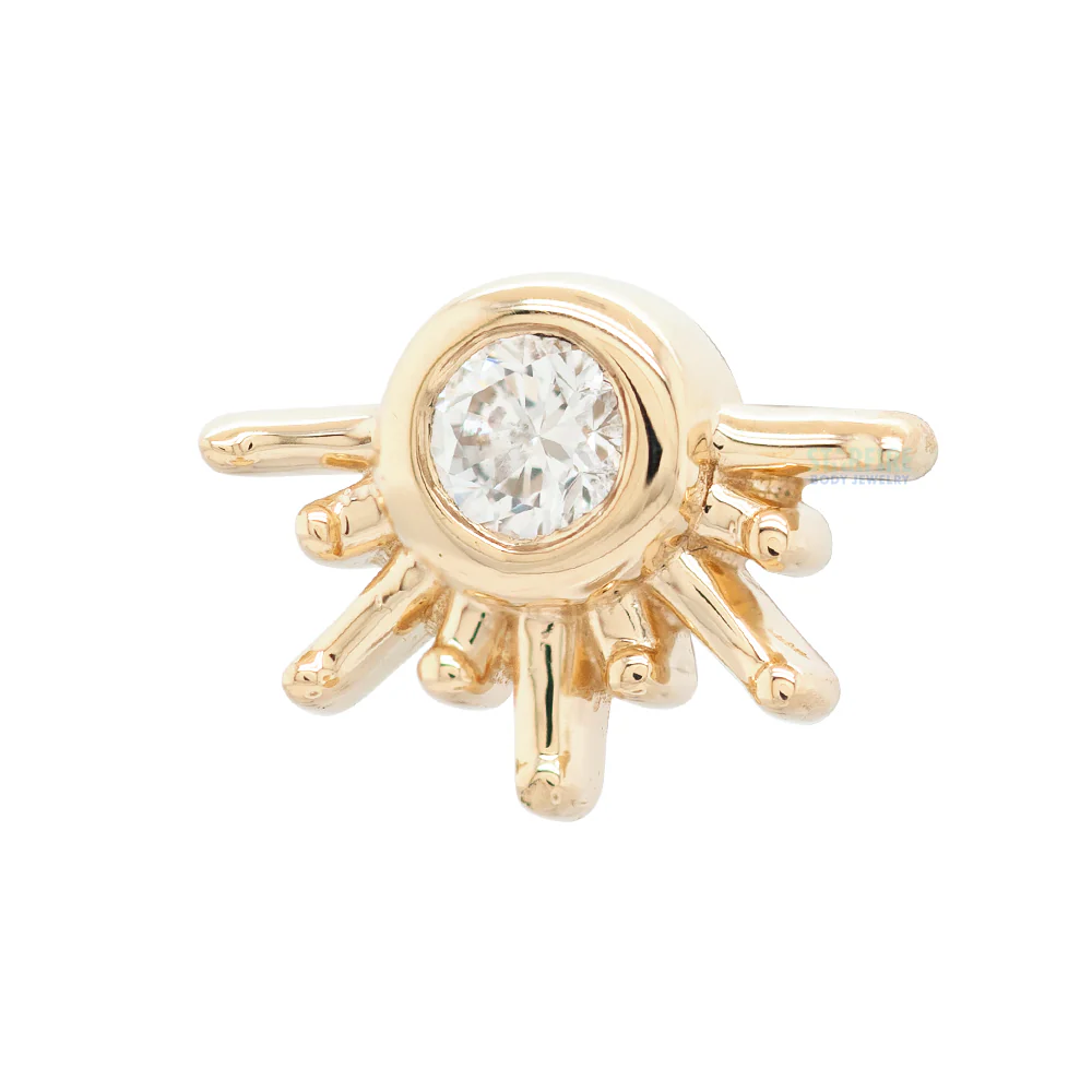 "Live to Tell" Threaded End in Gold with DIAMOND - Image 3