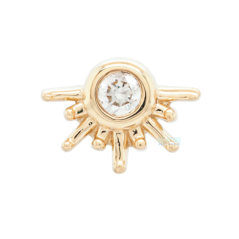 "Live to Tell" Threaded End in Gold with DIAMOND