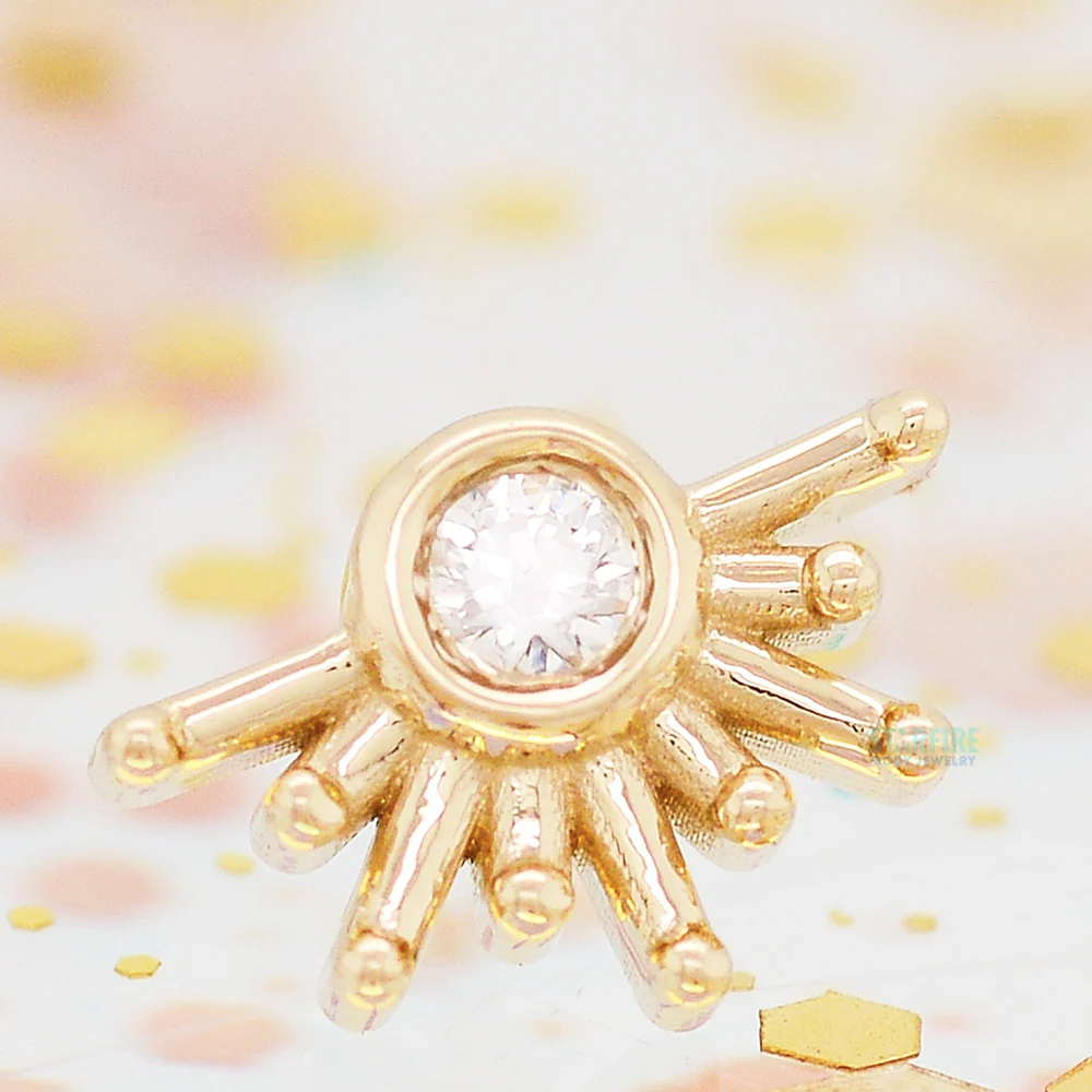 threadless: "Live to Tell" Pin in Gold with White CZ - Image 2