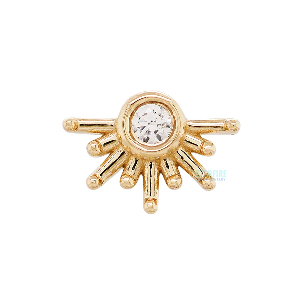 threadless: "Live to Tell" Pin in Gold with White CZ - Image 3