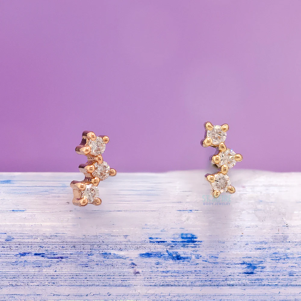threadless: "Muse" Pin in Gold & Platinum with DIAMONDS - Image 2