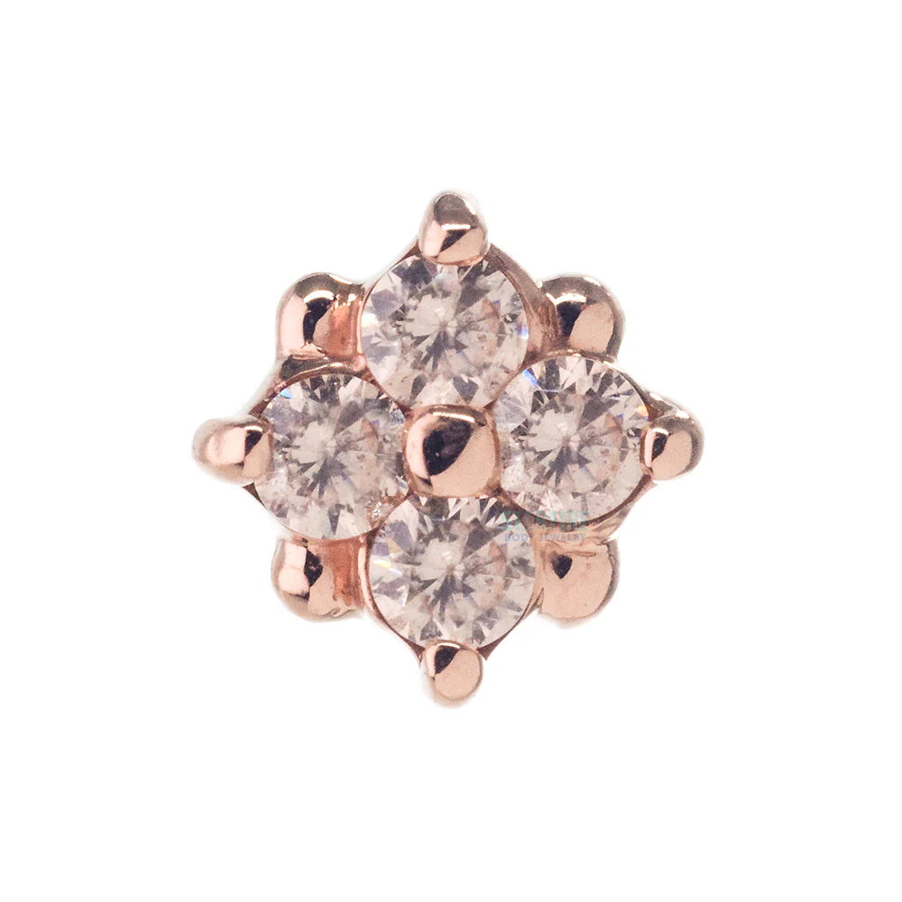 threadless: "Reema" Pin in Gold & Platinum with Champagne CZ's - Image 2