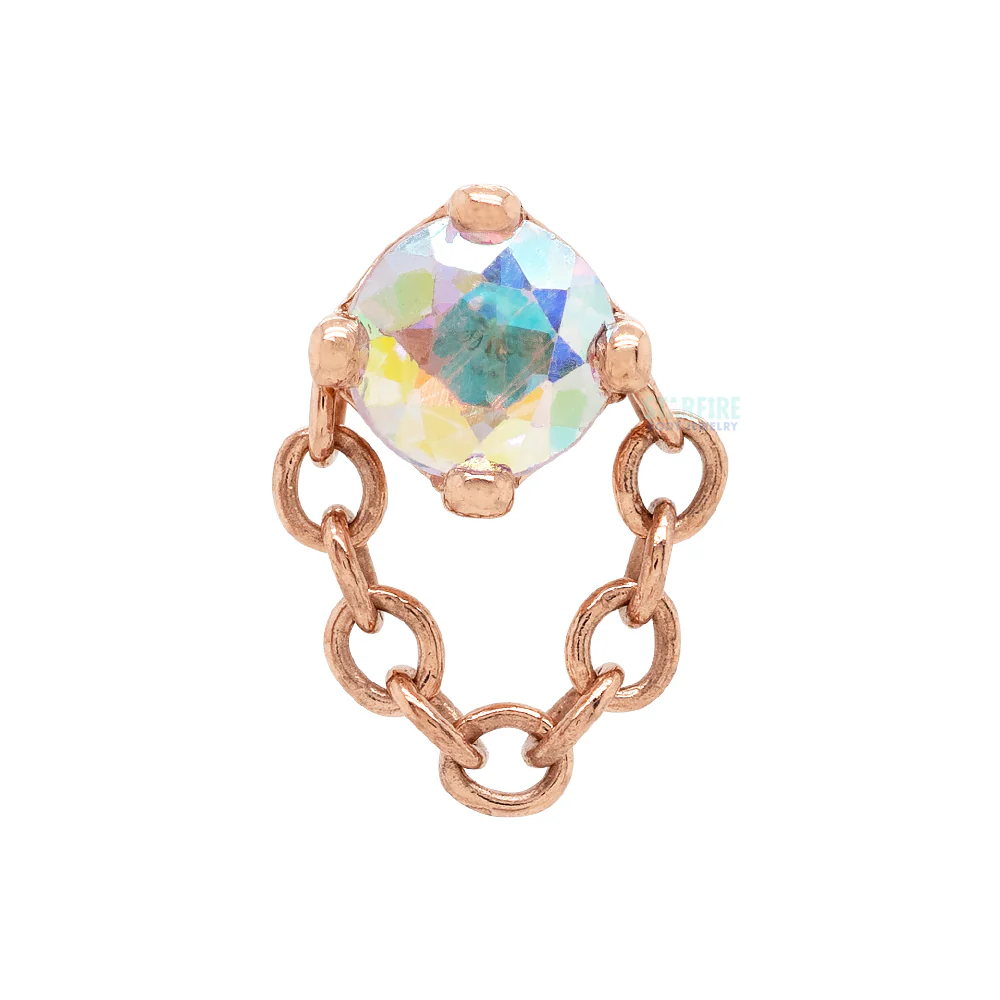 threadless: "Rianna" Pin in Gold with Mercury Mist Topaz - Image 4
