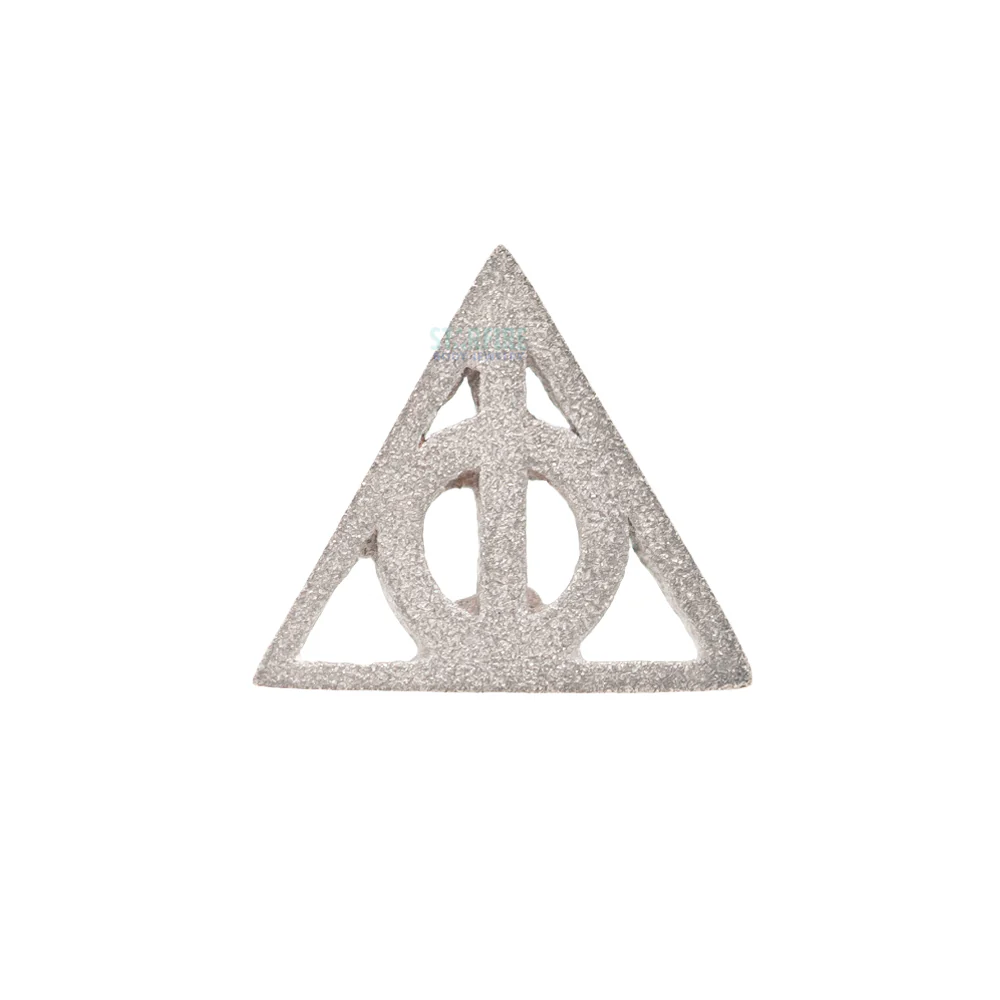 threadless: "Deathly Hallows" Sandblasted Pin in Gold - Image 3