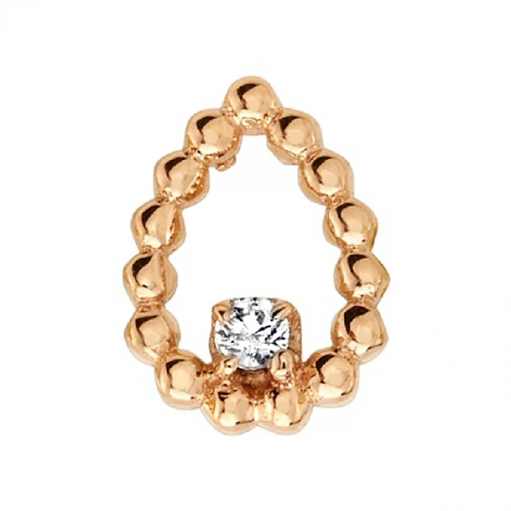 threadless: "Sophie Tear" Pin in Gold with DIAMOND