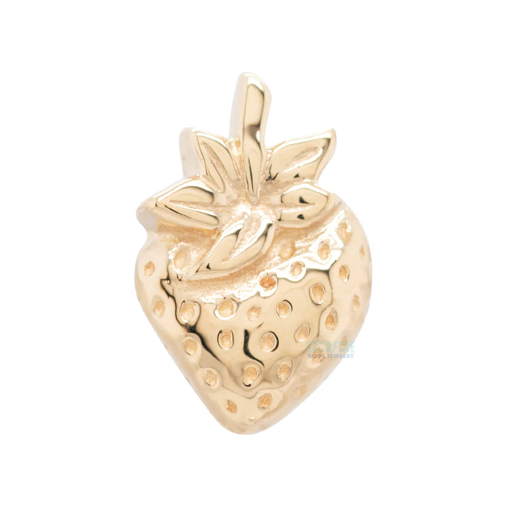 threadless: Strawberry Pin in Gold & Platinum - Image 3