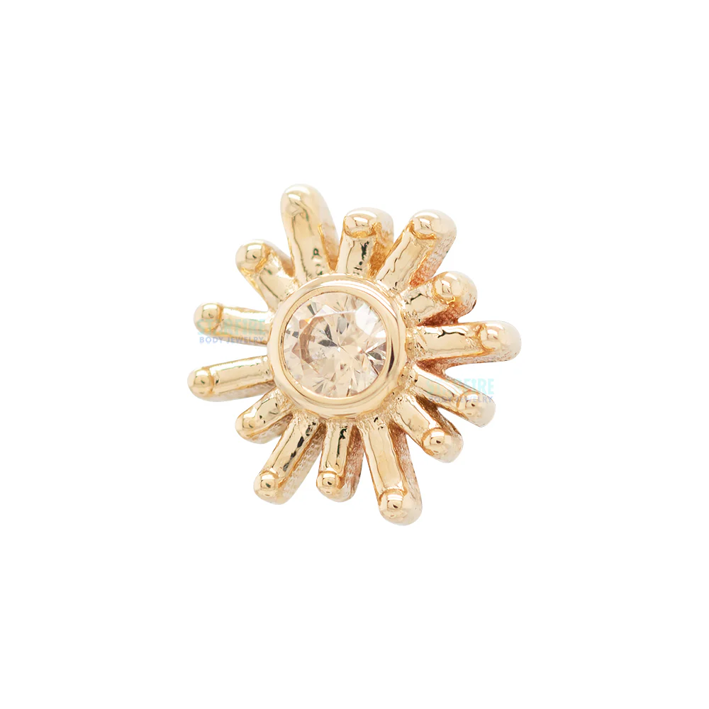 threadless: "Sunray" Pin in Gold with Champagne CZ