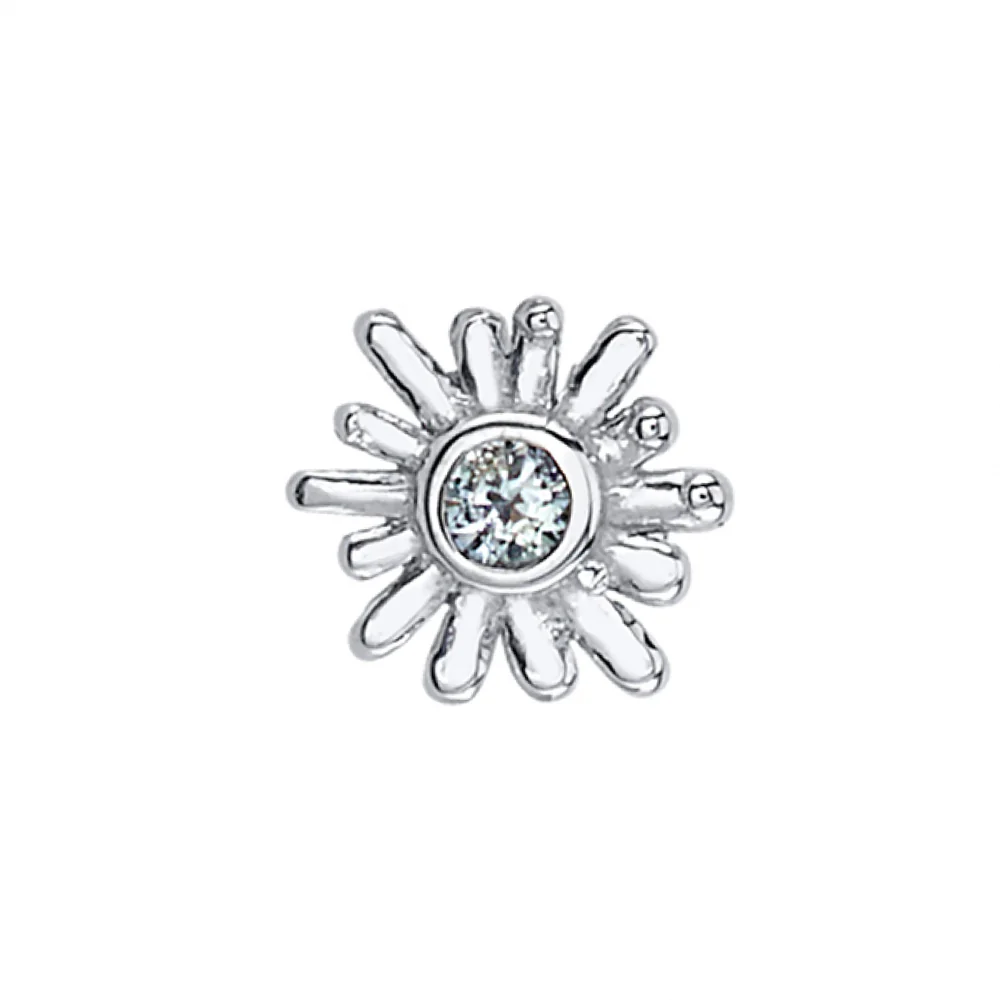threadless: "Sunray" Pin in Gold with White CZ - Image 3