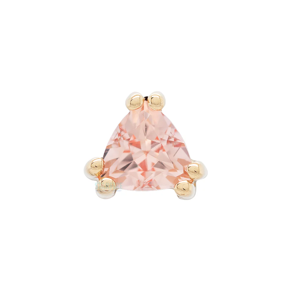 threadless: "Tanti" Pin in Gold with Champagne Sapphire - Image 3