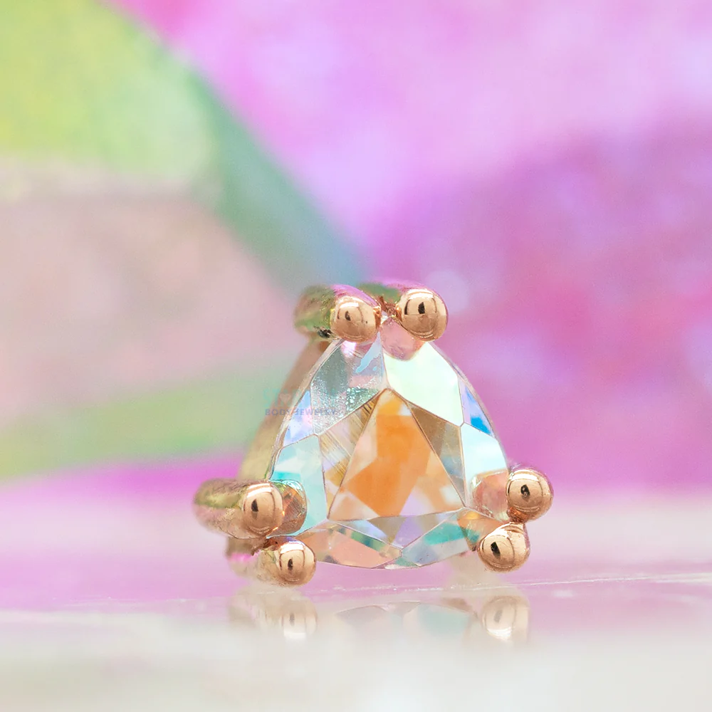 threadless: "Tanti" Pin in Gold with Mercury Mist Topaz - Image 2
