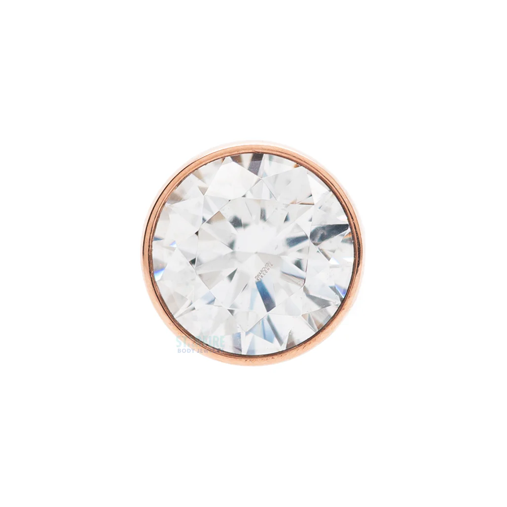 threadless: Bezel-Set White CZ Pin in Gold & Platinum - Image 6