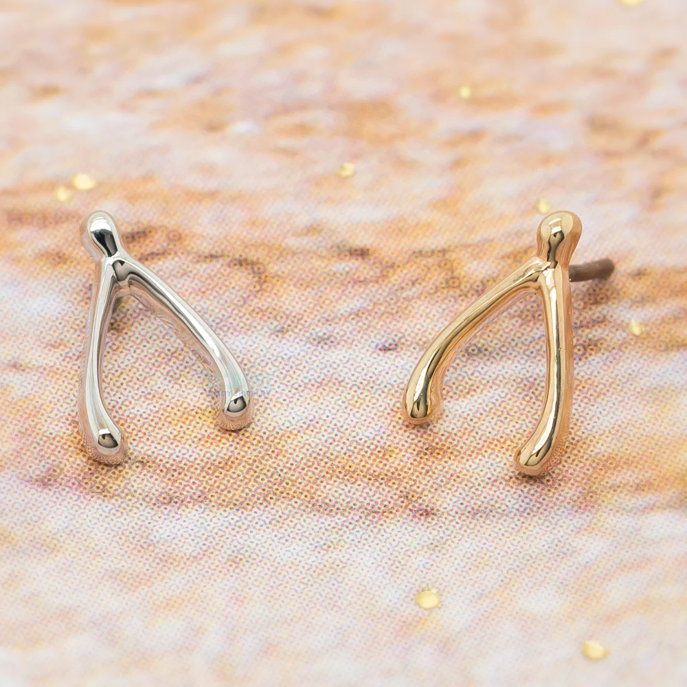 threadless: Wishbone Pin in Gold & Platinum - Image 2