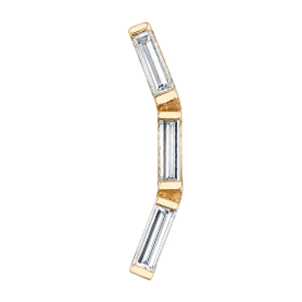 "Trix 3" Threaded End in Gold with DIAMONDS - Image 2