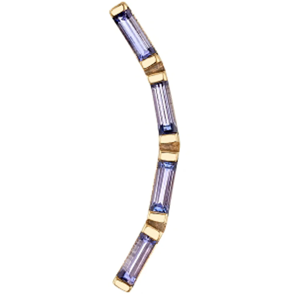 "Trix 4" Threaded End in Gold with Tanzanite - Image 2