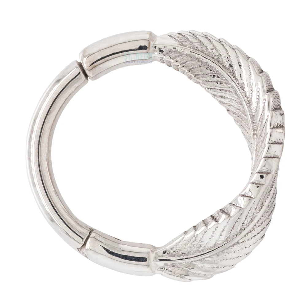 "Twisting Feather" Hinge Ring in Gold - Image 3