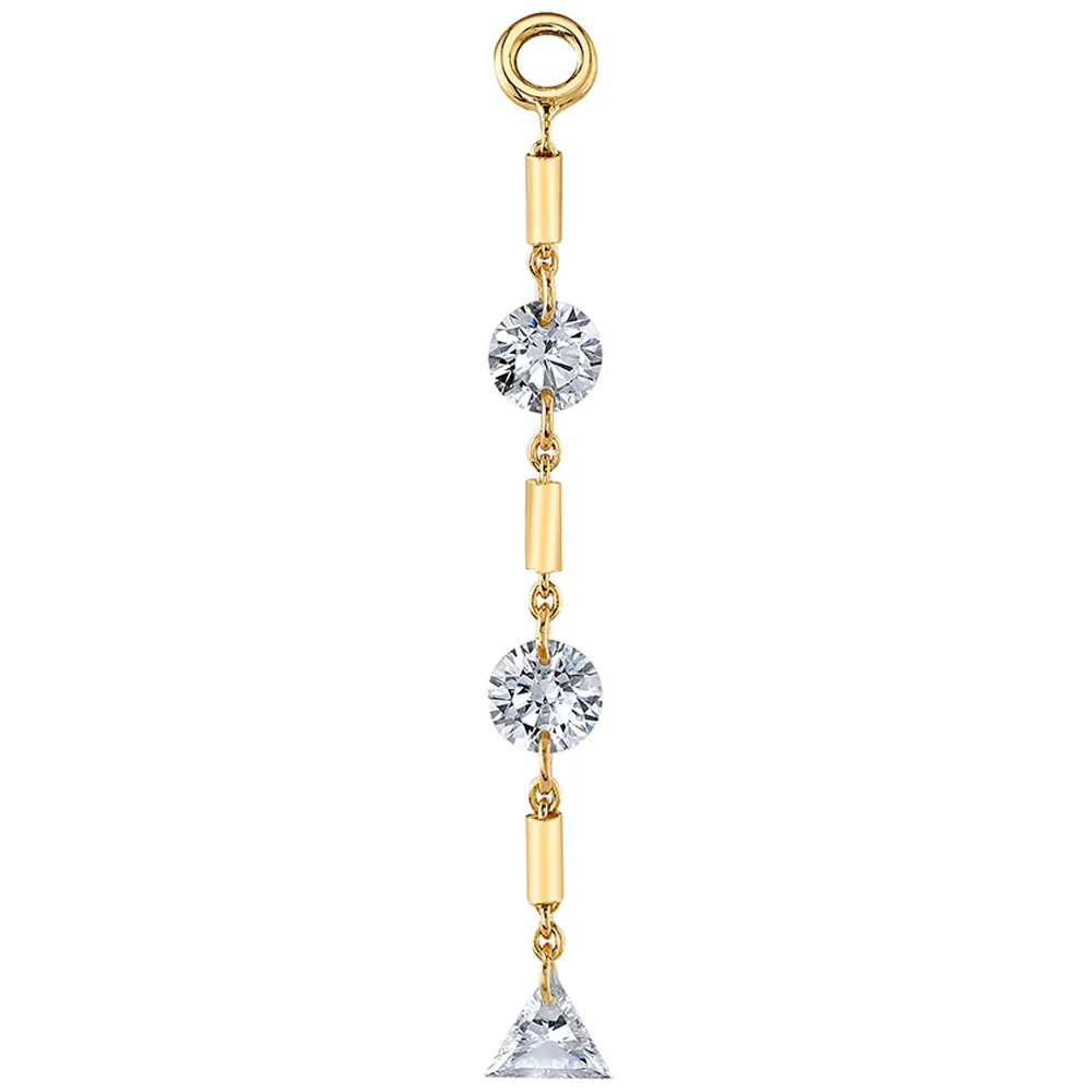 "Varuna" Chain Charm in Gold with DIAMONDS