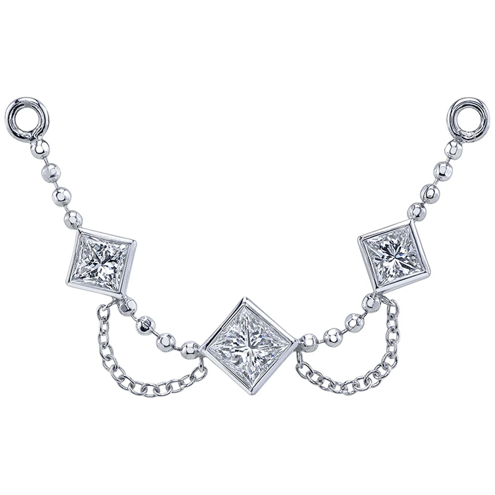 "Zephyr" Chain Attachment in Gold with DIAMONDS