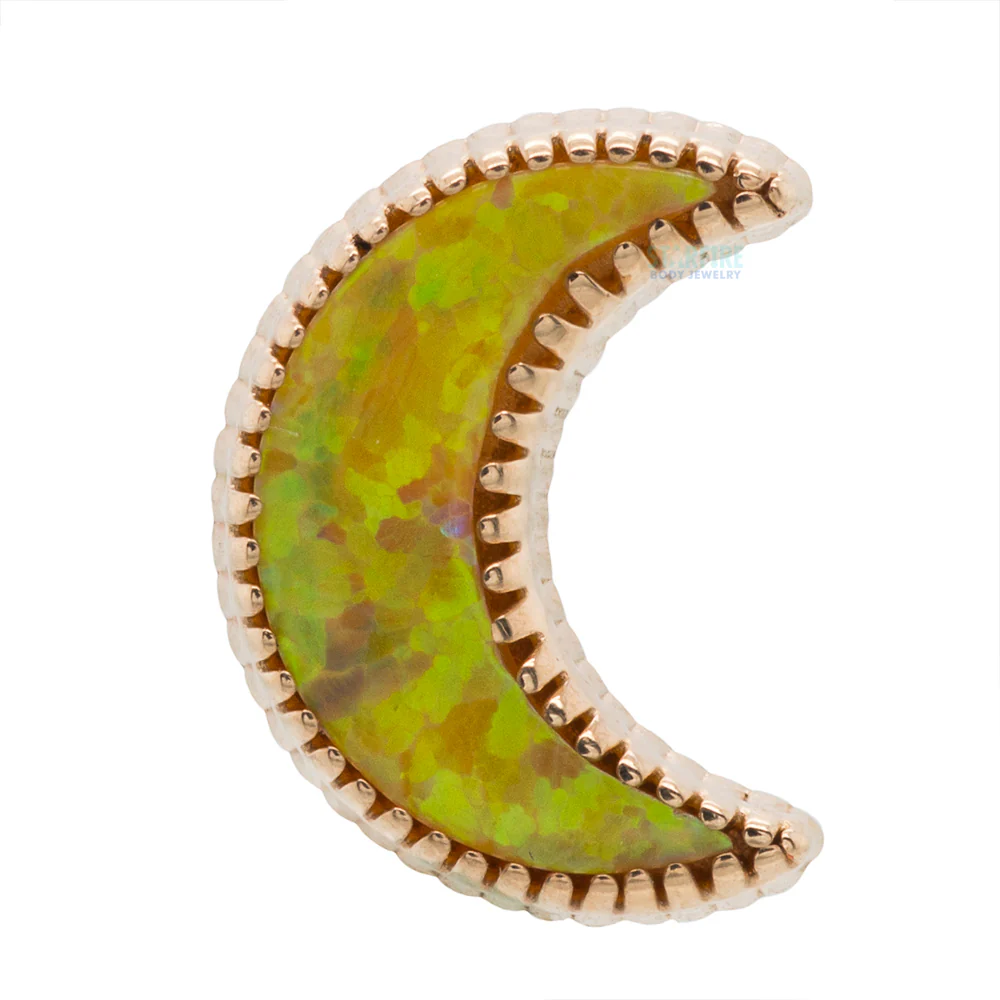 threadless: Cabochon Moon End in Gold with Opal - Image 12