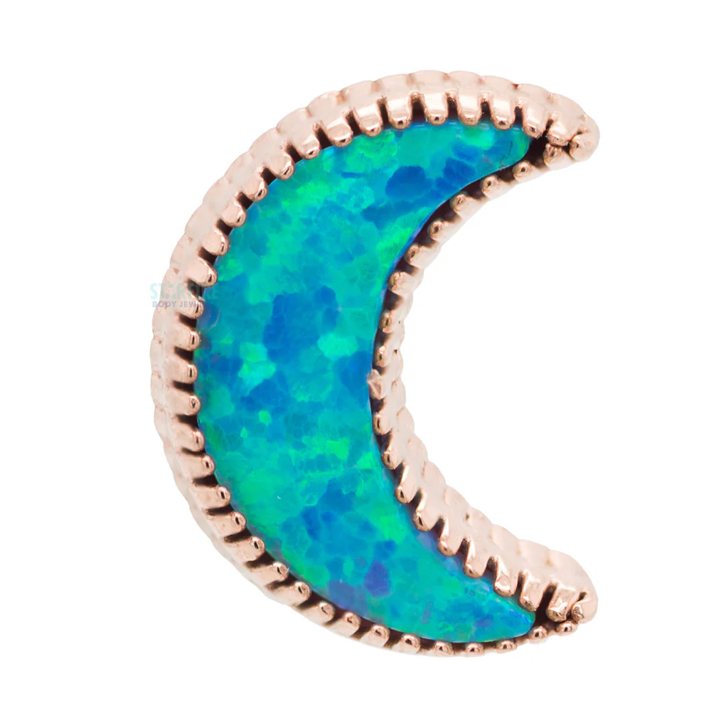 threadless: Cabochon Moon End in Gold with Opal - Image 8