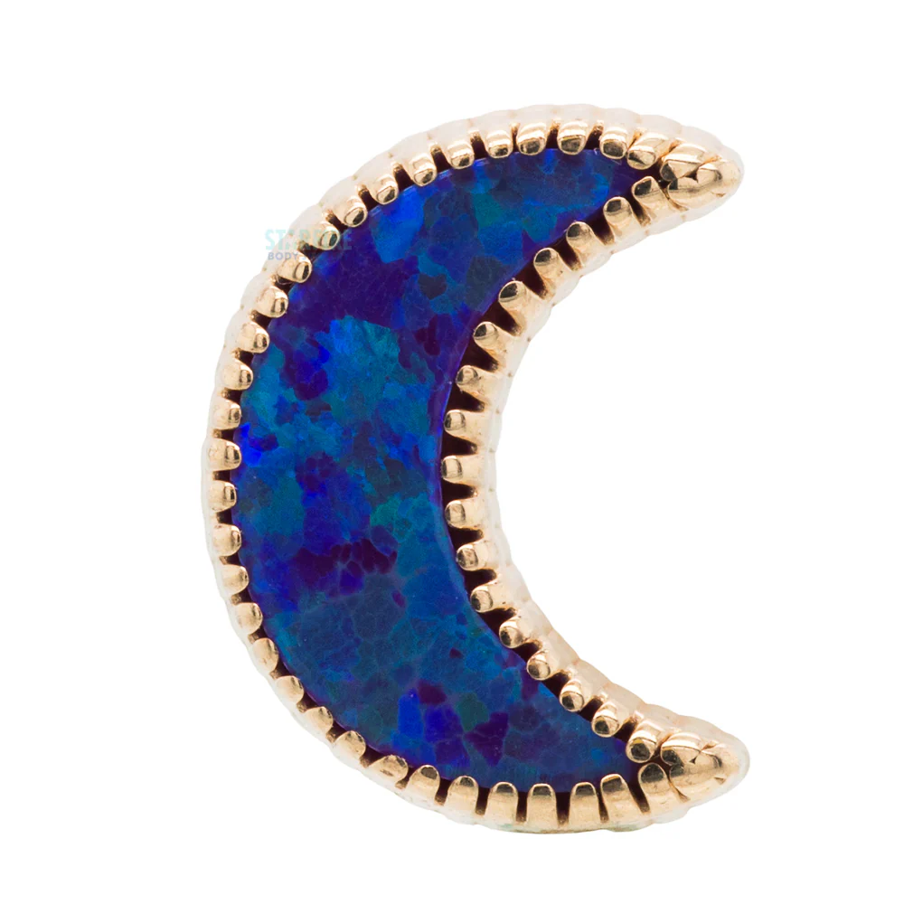 threadless: Cabochon Moon End in Gold with Opal - Image 9