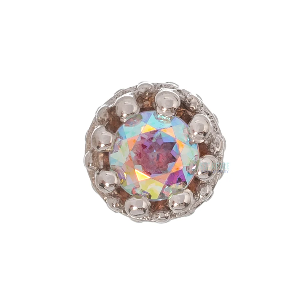 Crown Prong Nostril Screw in Gold with Mercury Mist Topaz - Image 5