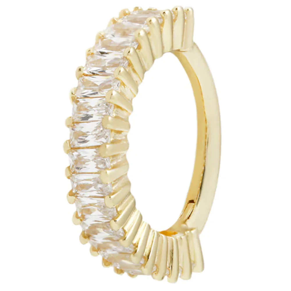 "Cult Favorite" Hinge Ring / Clicker in Gold with CZ's - Image 3