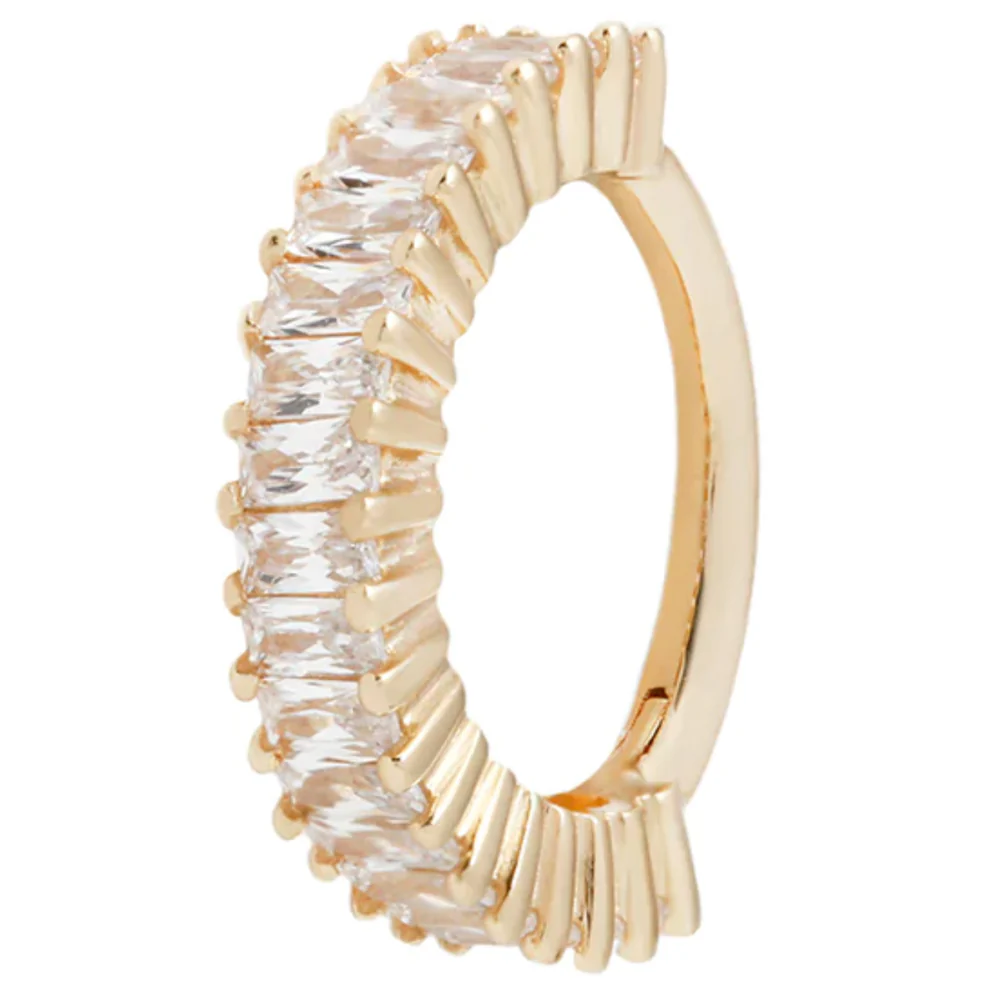 "Cult Favorite" Hinge Ring / Clicker in Gold with CZ's - Image 5