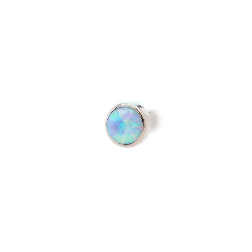 Demi Bezel-set Faceted Opal Nostril Screw - Image 10