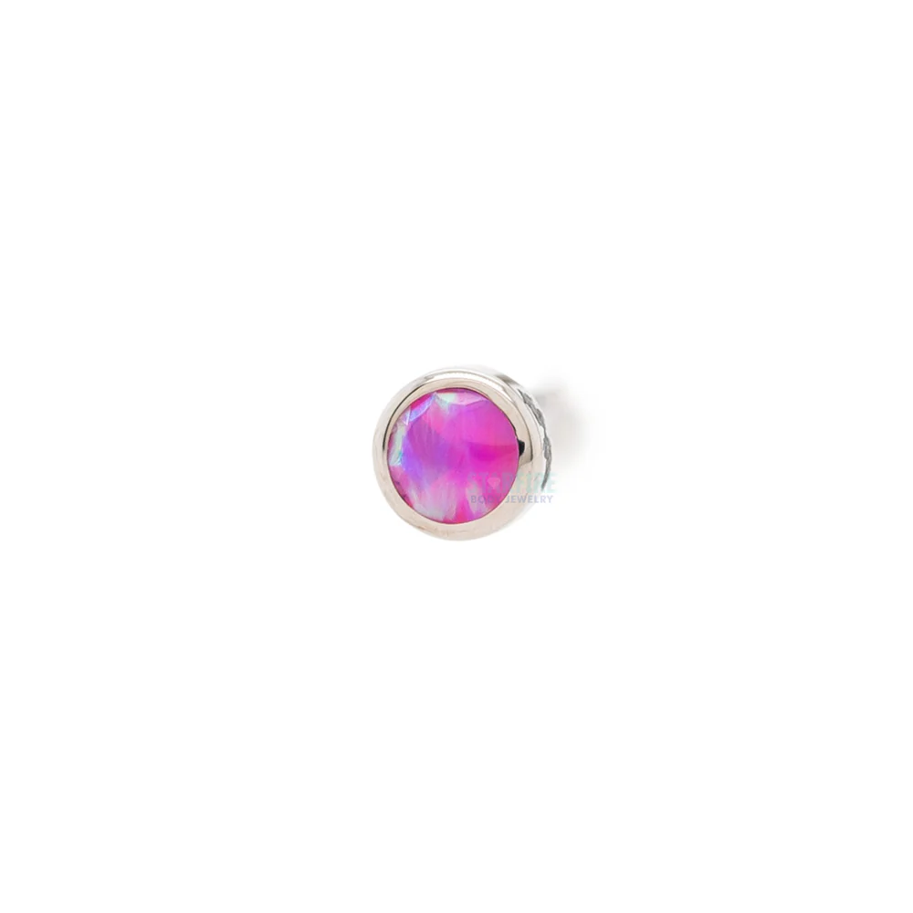 Demi Bezel-set Faceted Opal Nostril Screw - Image 12