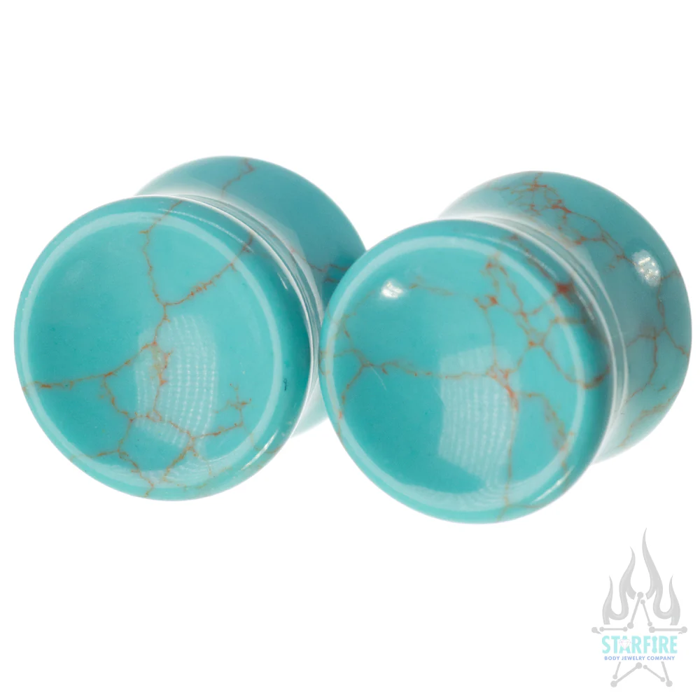 Concave Stone Plugs - Turquoise - Image 3