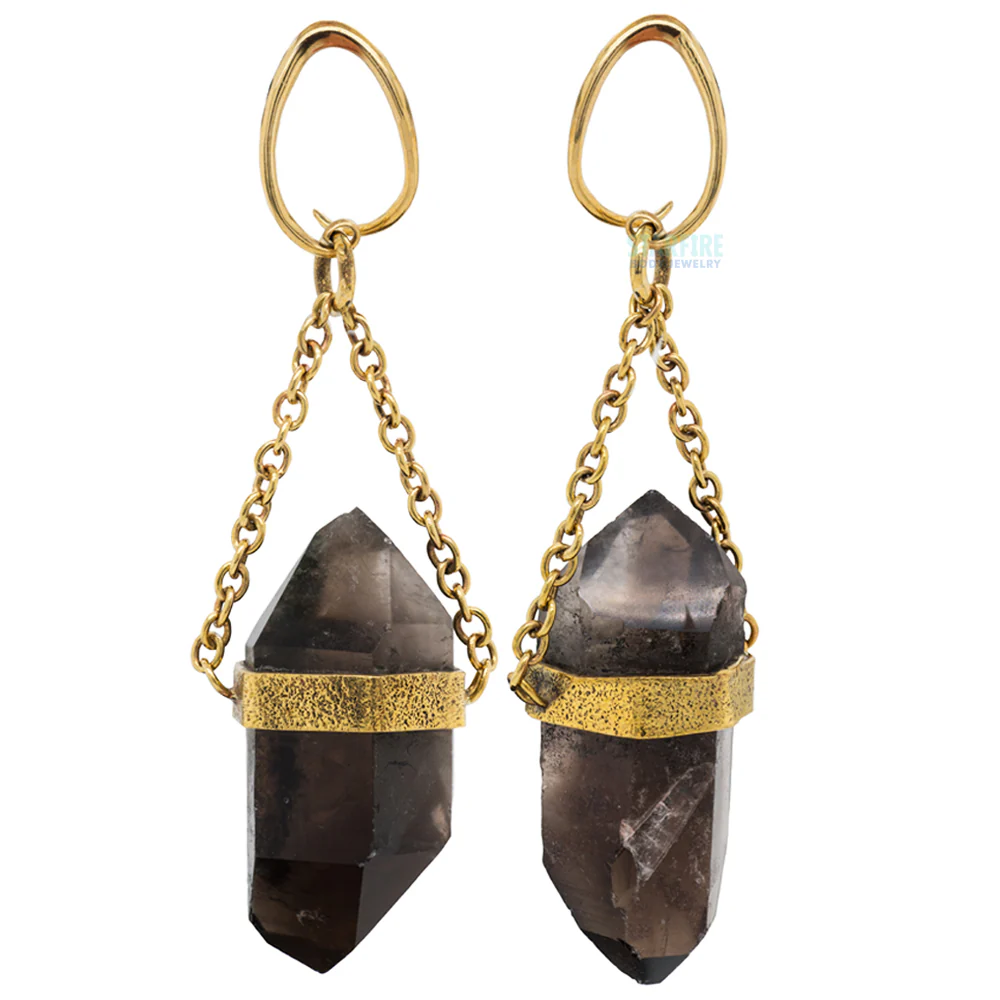 Natural Smoky Quartz Crystal Hangers