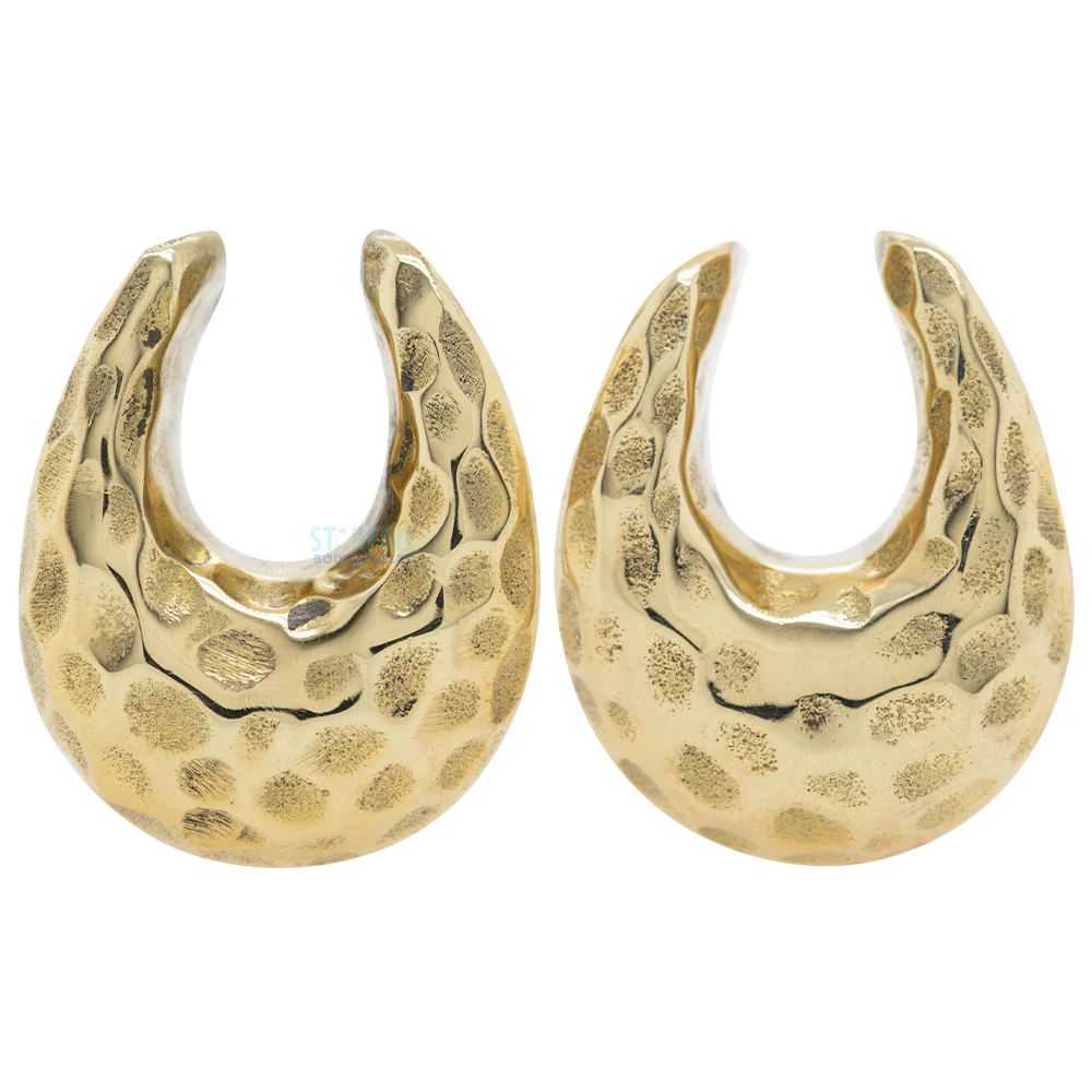 Platform Saddle Spreaders - Solid Brass Hammered - Image 3