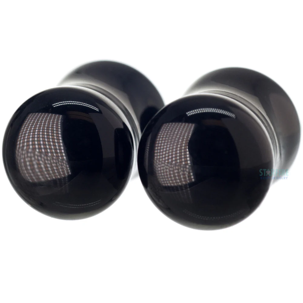 Stone Plugs - Black Obsidian
