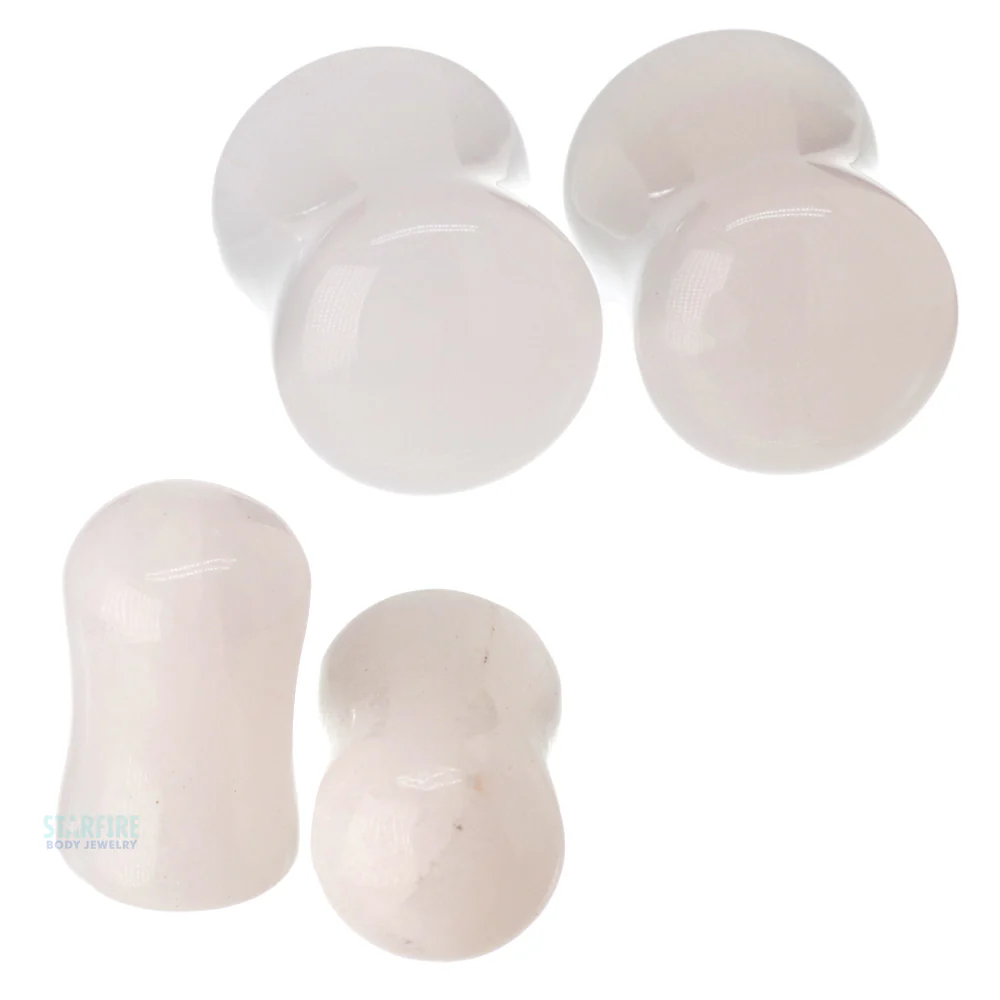 Stone Plugs - Cloudy Quartz
