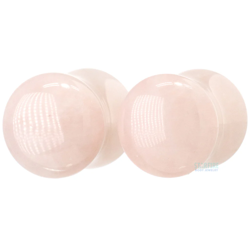 Stone Plugs - Rose Quartz