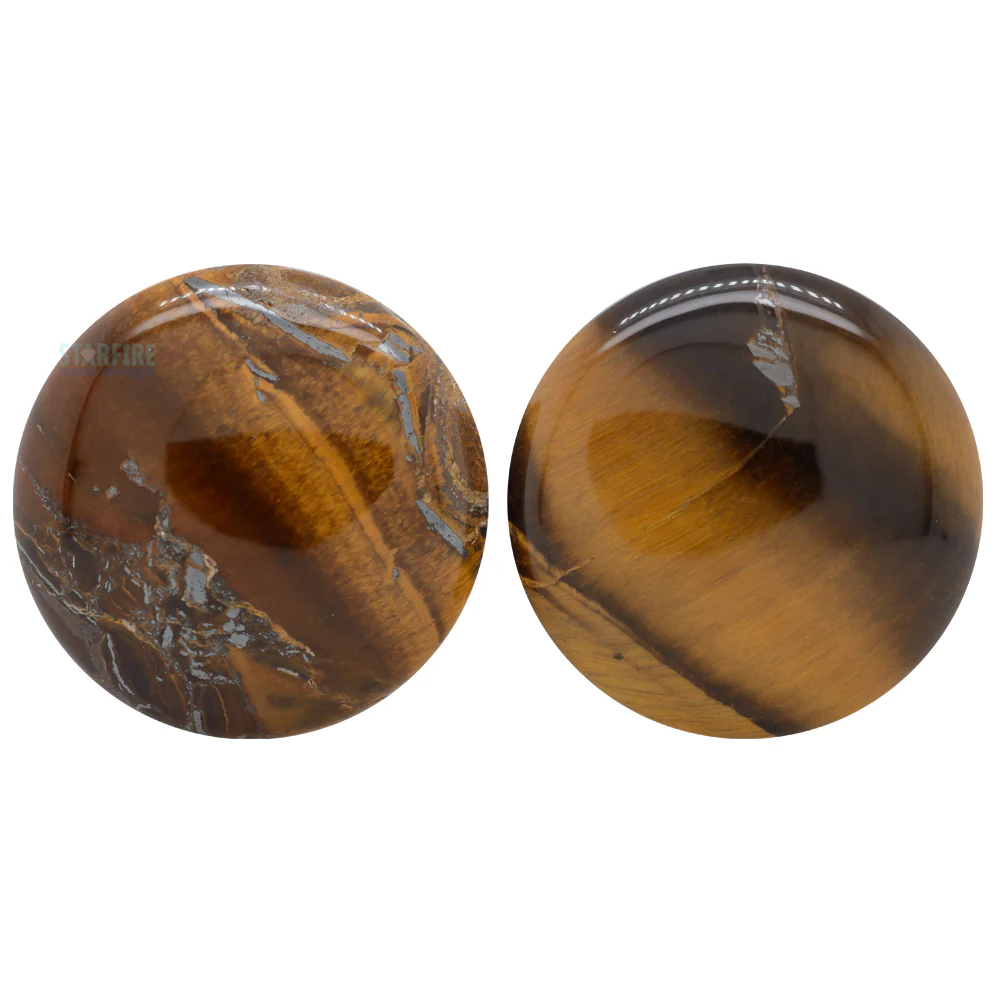Stone Plugs - Yellow Tiger's Eye - Image 2