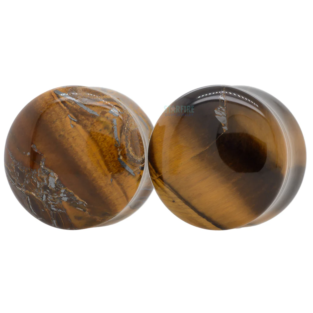 Stone Plugs - Yellow Tiger's Eye - Image 3