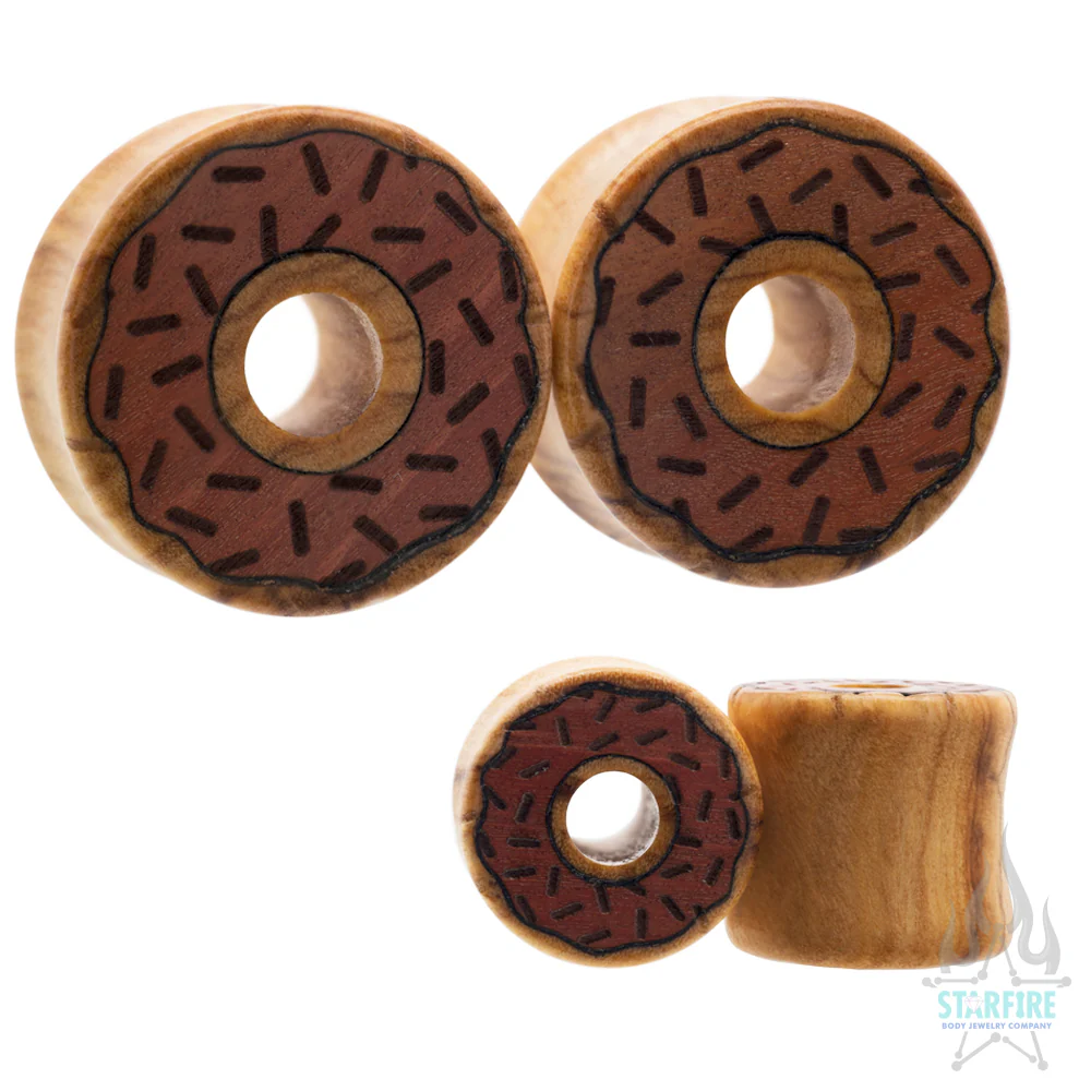 Doughnut Wood Plugs / Tunnels
