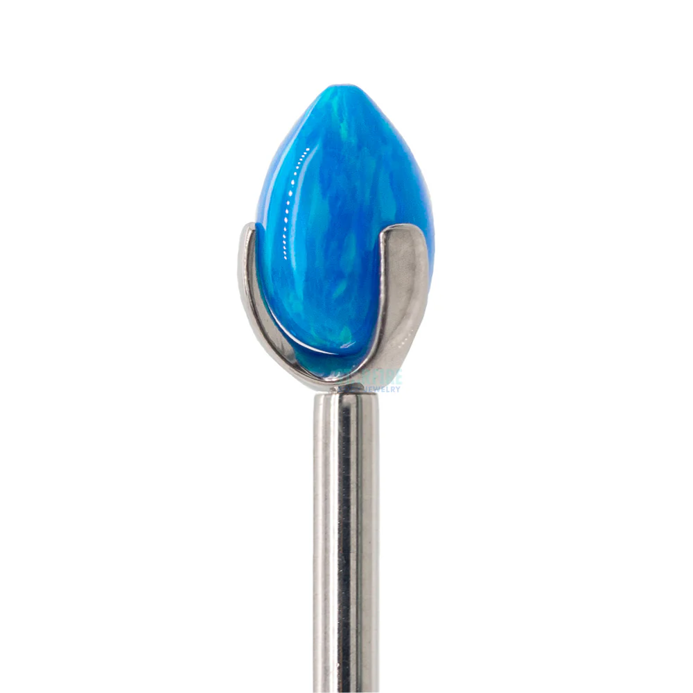 "Dragon Egg" with Opal in Prong's on Flatback - Image 10