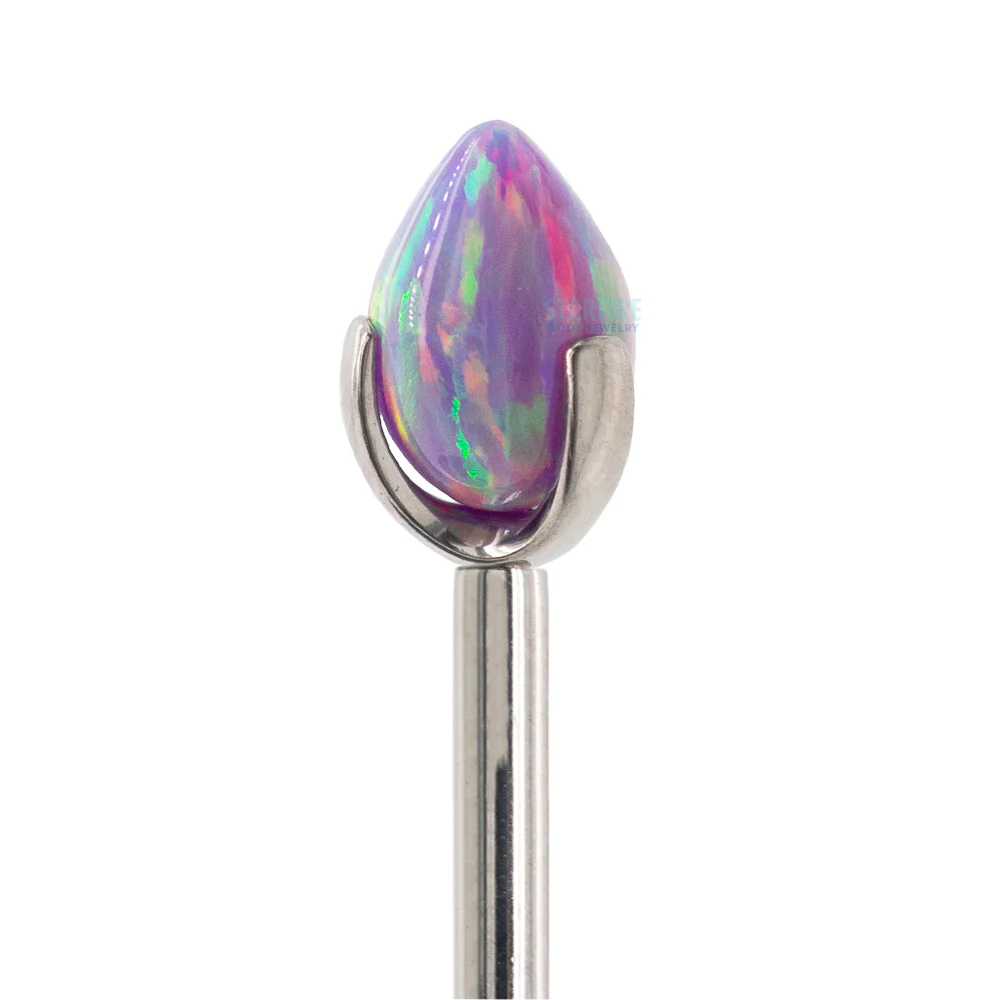 "Dragon Egg" with Opal in Prong's on Flatback - Image 11