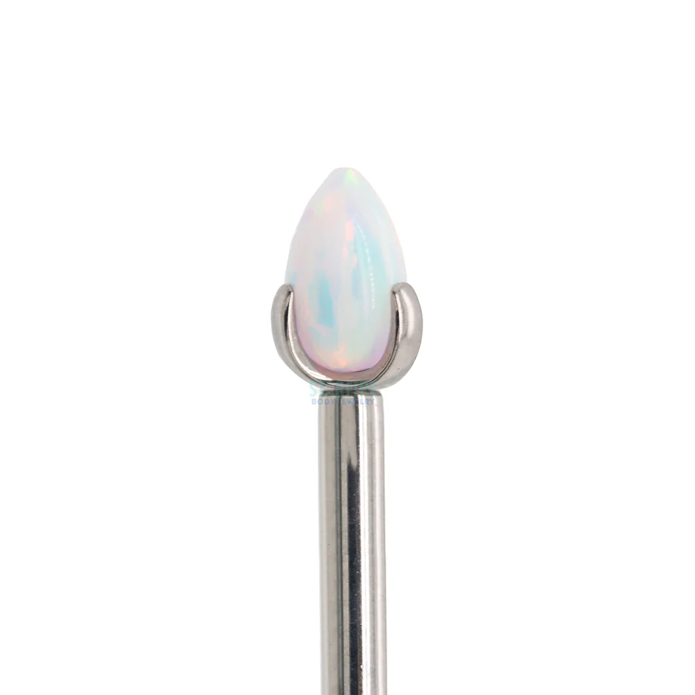 "Dragon Egg" with Opal in Prong's on Flatback - Image 3