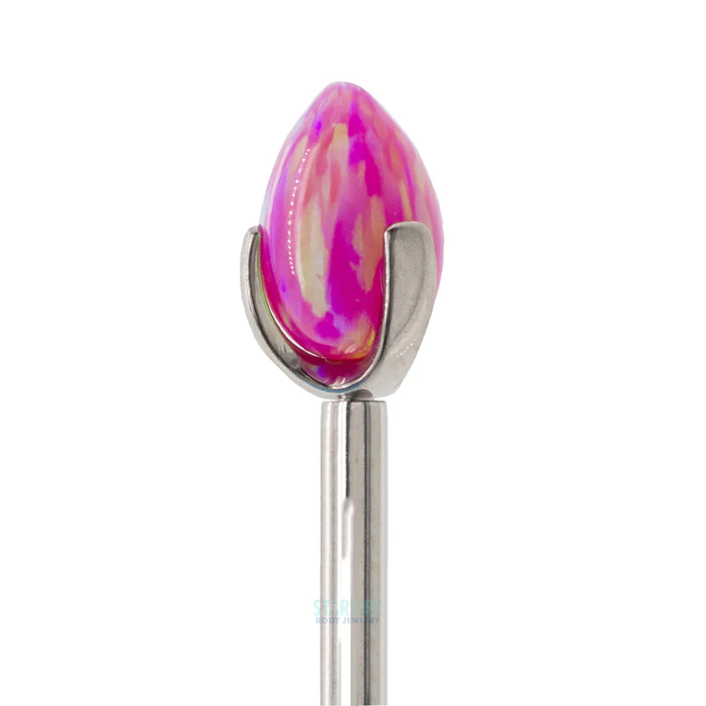 "Dragon Egg" with Opal in Prong's on Flatback - Image 5