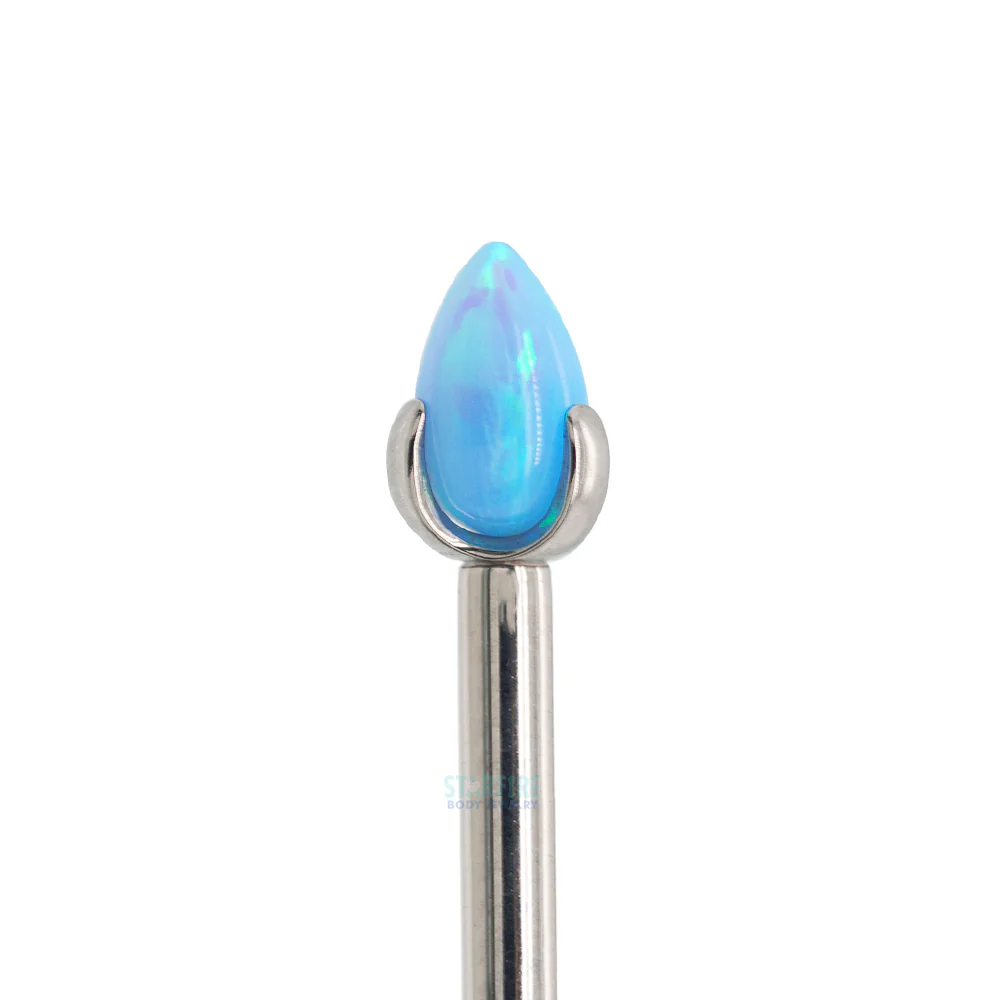 "Dragon Egg" with Opal in Prong's on Flatback - Image 6